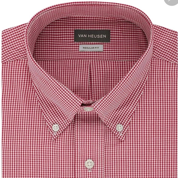 Van Heusen Men's Button Down Collar Dress Shirt - Picture 5 of 7